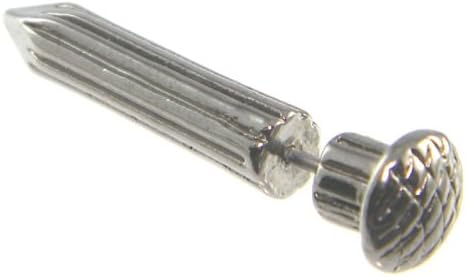 Amazon くぎ ピアス メンズ 釘貫通 フェイク 片耳 チタンピン レディース ロックファッション パンクファッション ジュエリー 通販