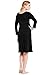 Del Rossa Women's Cotton Knit Nightgown, 3/4 Length Sleep Dress
