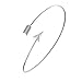 SENFAI Arrow Bangle Adjustable Wire Wrapped Bracelet Simple Style (Silver)