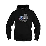 Unisex Stay Different Stay Weird Stitch and Night Fury Hoodie (L, Black)