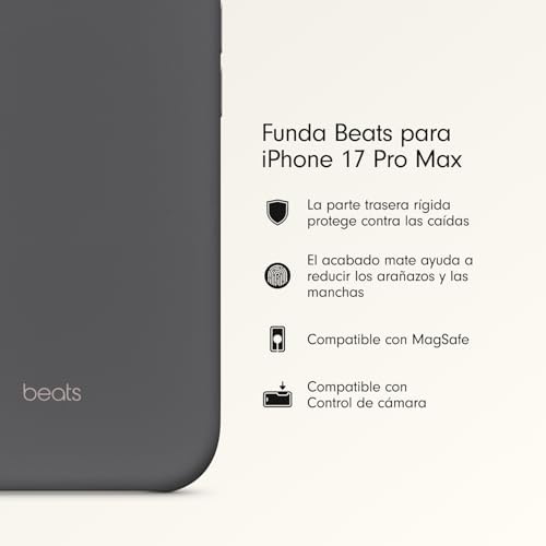 Funda con MagSafe, Control de cámara, Acabado Mate e Interior de Microfibra para iPhone 17 Pro MAX – Gris Antracita