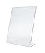 Dazzling Displays Clear Acrylic Slanted Sign Holder 8.5 x 11 - Clear Slanted Picture Frame Holder for Office, Retail, Tradeshow and Home Use (3-Pack)