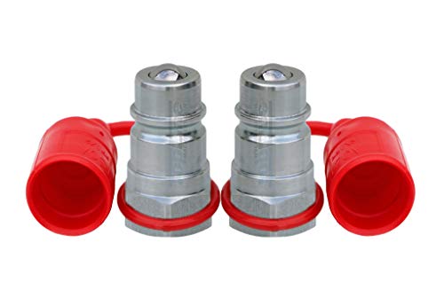 TL38-M 2 Pack Ag Quick Coupler Male Nipple - Ball Style Used on Most Tractors and Machinery - Hydraulic Tractor Coupling - Iso5675 1/2" NPT