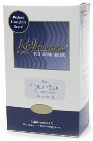 Silicone Sheet (4 cm X 25 cm) Guaranteed Scar Treatment Includes 1 Washable and Reusable Silicone Sheet. Effective for 6 Months of Treatment - Results in 1 - 2 Weeks - Average Healing Time 1 - 3 Months. by ReJuveness LLC