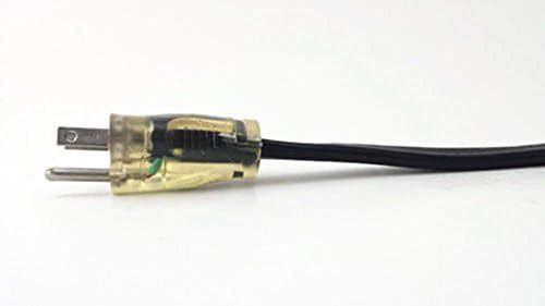 Extension Cords 8' Black 12 Gauge Flat Extension Cord with Lighted End