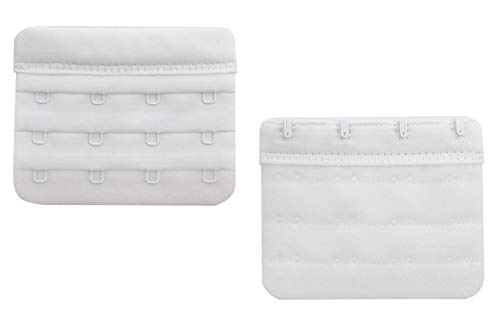 Bra Extender 4 Hooks,Soft and Comfortable Bra Strap Extender - 4 pcs Pack (White) - Thumbnail 4