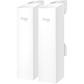 Omada EAP211-Bridge KIT, Point to Point Wireless Bridge | Preconfigured, PtP&amp;PtMP, w/ PoE Injector, IP65 Weatherproof, PoE or DC Powered, 6KV Lightning Protection, Omada Managed