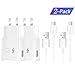 Adaptive Fast Charger, for Samsung Galaxy S7 S7 Edge S6 S6 Edge LG G2 G3 G4 [2 fast chargers + 2 micro cables] Fast Charger for Samsung Galaxy S7.