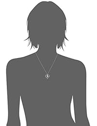 Collar de plata fina con 3 corazones de diamante (1 4 quilates), 18 pulgadas