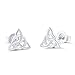SilverCloseOut Celtic Knot Stud Earrings Hypoallergenic 925 Sterling Silver Triangle Knot Earring Studs Celtic Jewelry for Women