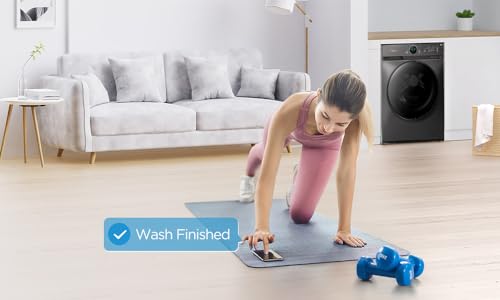 Midea 12KG Front Load Smart Washing Machine with Lunar Dial, 1400 RPM, 14 Programs, Fully Automatic Washer, Digital LED Display, BLDC Inverter, Steam Care, Wi-Fi Connectivity, Titanium MF200W120WBTGCC