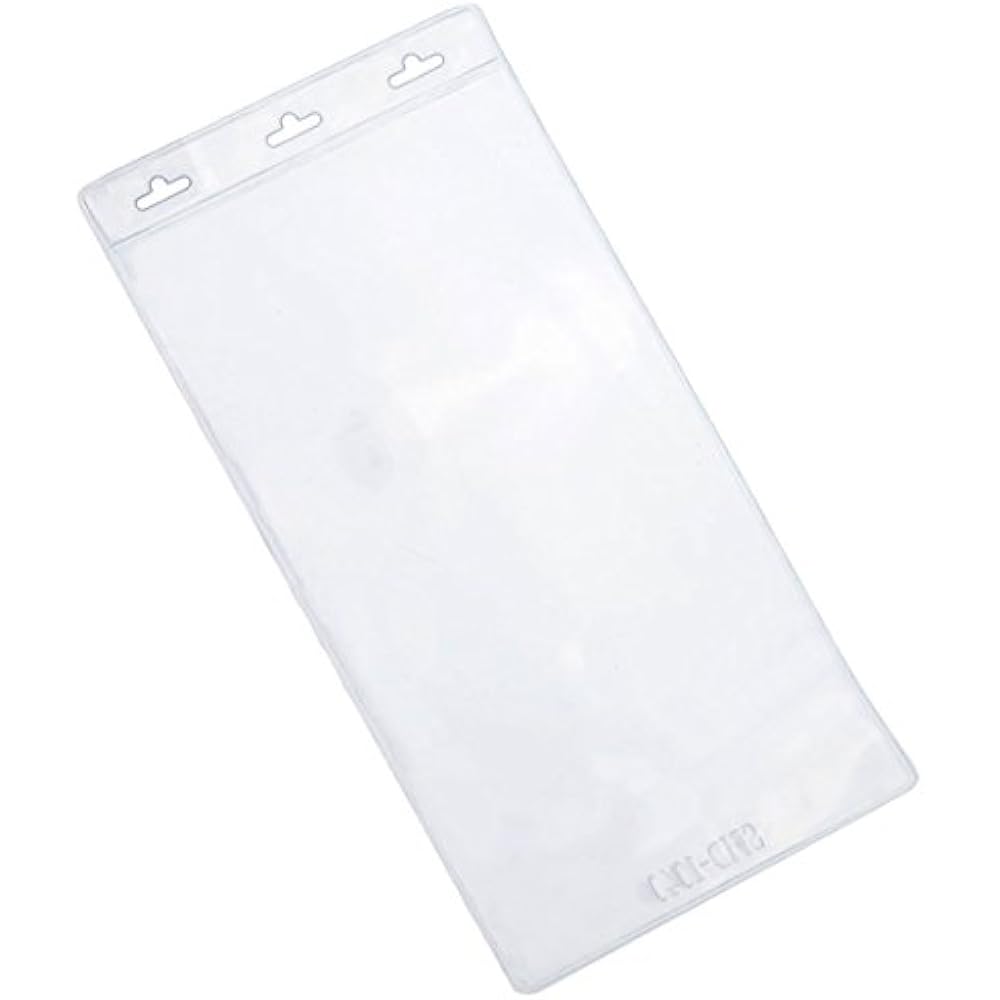 5 Pack EXTRA LARGE 4" 8" Clear Plastic Ticket Holders 4X8 Inch Big