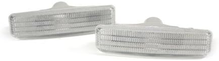TopPick Sidemarker Lights FOR BMW E39 5-Series 1997-2003 Clear/Chrome FIT OEM REPLACEMENT 63142496299-C2