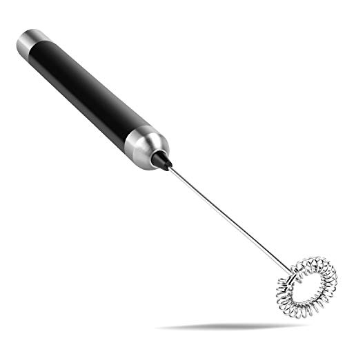 eBerry Handheld Milk Frother, Stainless Steel Electric Foam Maker For Coffee, Milk, Egg, Latte With Portable Battery Operated Stick Blender