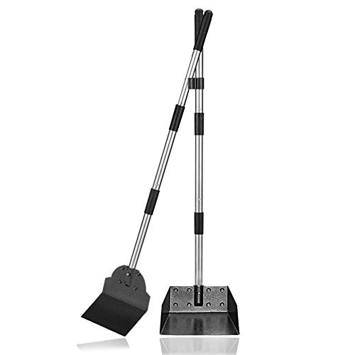 Dog Pooper Scooper,Tray and Spade Set Poop Scooper for Dogs, Adjustable