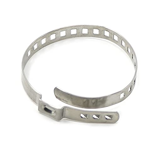 10 Pcs Car Stainless Steel Crimp Clamps - CV Joint Starter Clamps - Large/Small Kits with Universal Adjustable Shaft