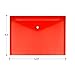 Loves 20pcs Premium Quality Poly Envelope, Document Folder with Snap Button Closure, A4 Size, 5 Assorted Colors Set-Translucent, Water/Tear Resistant