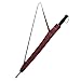 Becko Manual Open & Close Umbrella Long Umbrella with 24 Ribs, Durable and Strong Enough for The Wind and Rain, Easy to Carry on Your Back by Its Own Bag (Red)