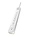 APC Power Strip Surge Protector, APC PE76W, 1440 Joule, Flat Plug, 7 Outlet Strip