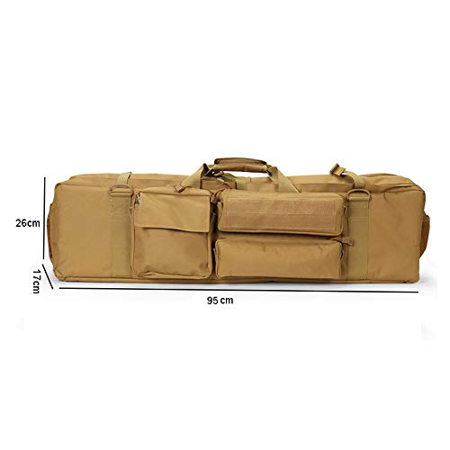 Mlida Military Tactical Backpack Double Long Rifle Pistol Gun Case Bag for Hunting Shooting Range Sports Storage and Transport Length in 37"(Tan)