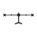 NavePoint Triple LCD Monitor Desk Stand/Mount Free Standing Adjustable 3 Screens upto 24-Inches Blackthumb 1