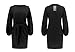 R.Vivimos Women's Autumn Winter Cotton Long Sleeves Elegant Knitted Bodycon Tie Waist Sweater Pencil Dress (Small,Black)