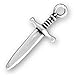 Corinna-Maria 925 Sterling Silver Dagger Charm