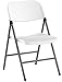 Flash Furniture Hercules Series Plastic Folding Event Chairs with Textured Seats, Lightweight Plastic Folding Chairs, Set of 6, White