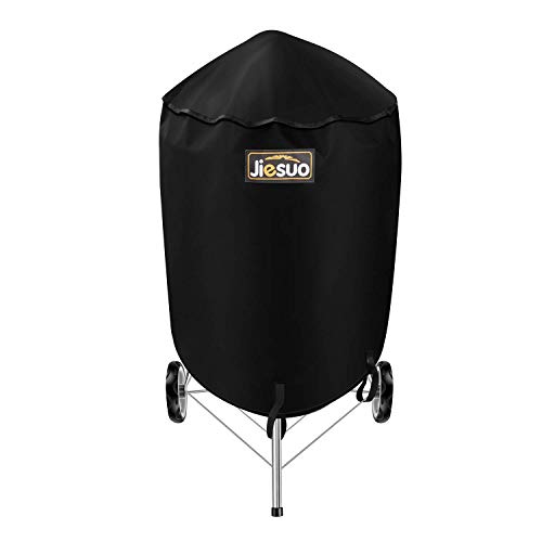 JIESUO BBQ Grill Cover for Weber Charcoal Kettle Heavy Duty Waterproof