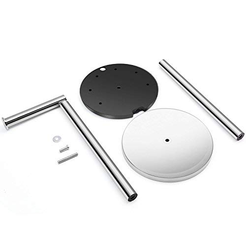 Naturous Stainless Steel Toilet Paper Holder, Free Standing Lavatory Pedestal Toilet Paper Stand with Reserve