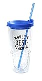 Teacher Appreciation Gifts - World's Best Teacher Cup - Teacher Gifts for Women & Gifts for Teachers Appreciation - Double Wall Solid Clear Acrylic Tumblers