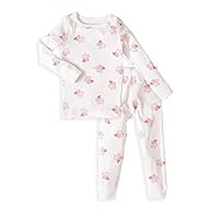 Skylar Luna Toddler Girls Long Sleeve Pajama Set - 100% Soft Organic Cotton - Hedgehog