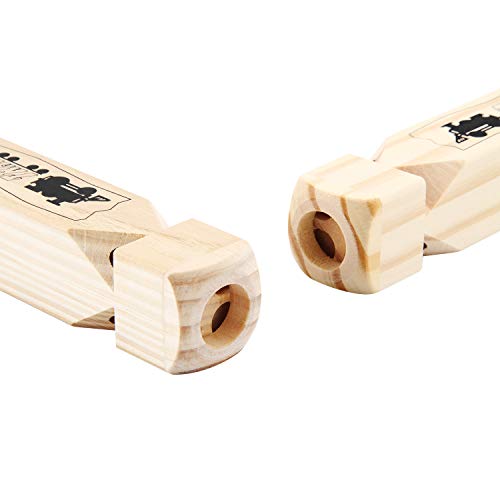 Sunshane 3 Pieces 7.48 Inch Wooden Train Whistles for Kids, Wood Whistle 4 Tones Train Whistle for Party Favors Party Noisemakers