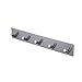 Kes Self Adhesive Hooks Rail Stainless Steel 5-Hook Rack Bath Towel Hook Sticky Bathroom Kitchen Towel Multi Hanger Brushed Finish, A7063H5-2