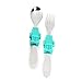 KidsFunwares Robot Meal Time PP Dinnerware Set, Portion Control Divided Plate