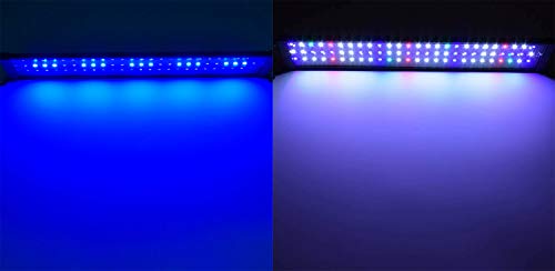 Zeiger Led Aquarium Light, Full Spectrum Fish/Reef Tank Lighting with Extendable Brackets, 2 Modes for 24-32 Inch, 25-55 Gallon Tank, Suitable for Saltwater, Freshwater Growth