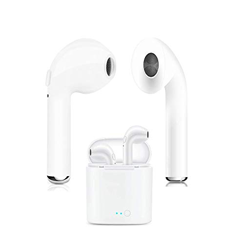 EVANTEK Bluetooth Headphones Wireless Earbuds Waterproof Sports Headsets Noise Cancelling for All Smartphones Anti-Sweat Earplugs Gym Running in-Ear Earphones Portable Charging Dock 824