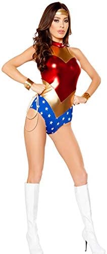 GAOJUAN Halloween Costume Carnivals Adult Cosplay Women's Justice League Clothing Superwoman Game Suit [Energy Class A]