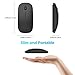 CALOCAA Wireless Rechargeable Mouse for Notebook PC 2.4G Optical Mute Computer Mouse Level 3 Adjustable DPI Hidden USB Receiver with C-Adapter Black Mouse for Teen Men and Women Mini Mouse, PC Mousethumb 4