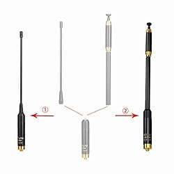 Retevis Two Way Radio Antenna,SMA-F 144/430MHz Dual