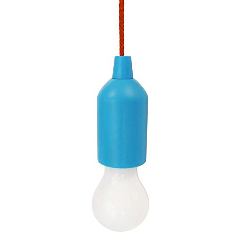 Light Pull Light ABS Blue with Red with LED, 1 W, 105 cm Cable, excl. 3 x AAA Batteries.