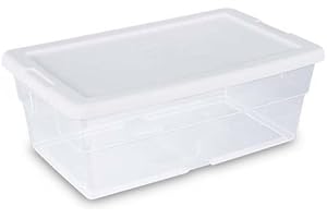 Sterilite Storage Box 13.5 X 8.3 X 4.8, 6 Qt. Clear - Pack of 2