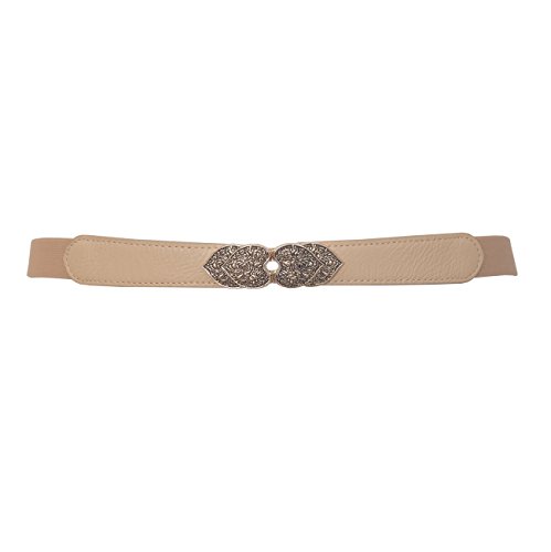 eVogues Plus Size Heart Buckle Skinny Belt