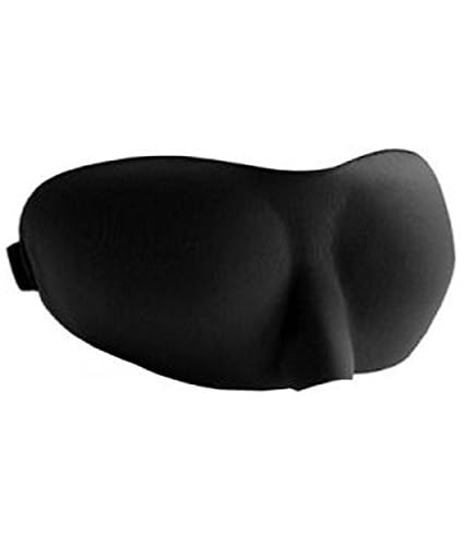 Inditradition 3D Solid Color Sleeping Ventilation Eye Mask - Black