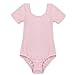 FEESHOW Girls' Team Basic Leotard Mesh/Cross Back Gymnastic Ballet Dance Leotard Tops Dancewear Costumes