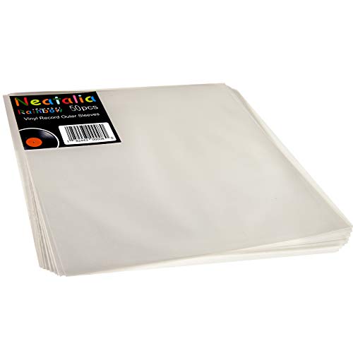 100 Pack 3 Mil Clear LP Outer Sleeves – Vinyl Record Covers – WRINKLE FREE In Box