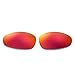 Walleva Fire Red Mirror Coated Polarized Replacement Lenses and Black Rubber Kit(Earsocks+Temple Shocks) for Oakley Juliet Sunglasses