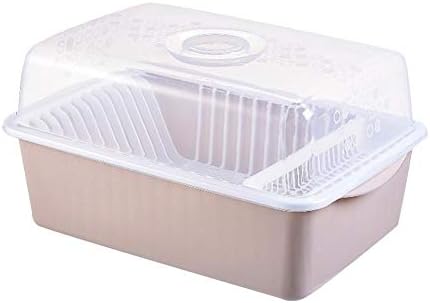 Dish Drying Rack with Large Storage Cutlery Holder,Removable Drainer tray & Bamboo Cover & Cup Holder for Kitchen by dissylove