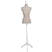 Giantex Female Mannequin Torso Dress Form Display W/ White Tripod Stand (Gray)
