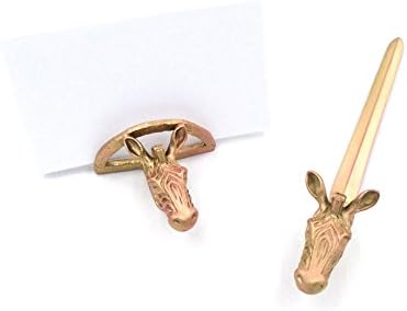 "Zebra" Business Card Holder AND Letter Opener (Set of 2) by Heritage Museum Jewelry Replicas